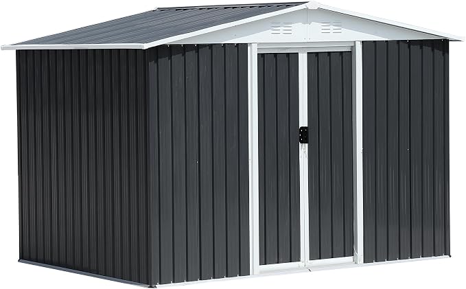 8x6 FT Outdoor Metal Storage Shed - Image 7