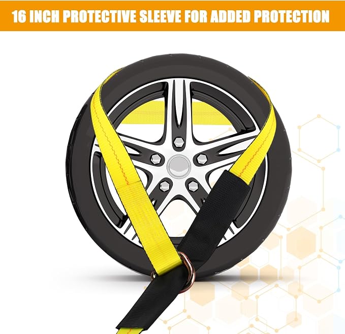 8Pack 2" X 10 ft Tow Truck Straps Lasso Wheel Lift Straps Lasso Tow Strap - Image 4