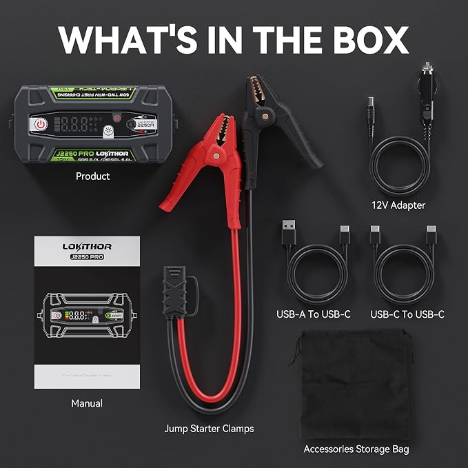 J2250 PRO Jump Starter with ConnectMax, 2250A LiFePO4 Car Starter Battery - Image 9