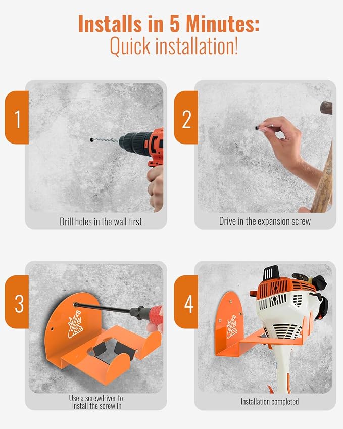 Weedeater Rack & Garden Tool Hanger - Image 6