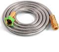 Metal Short Garden Hose 10 Ft 12 Ft, Flexible Stainless Steel Garden Hose 10 by Sunifier