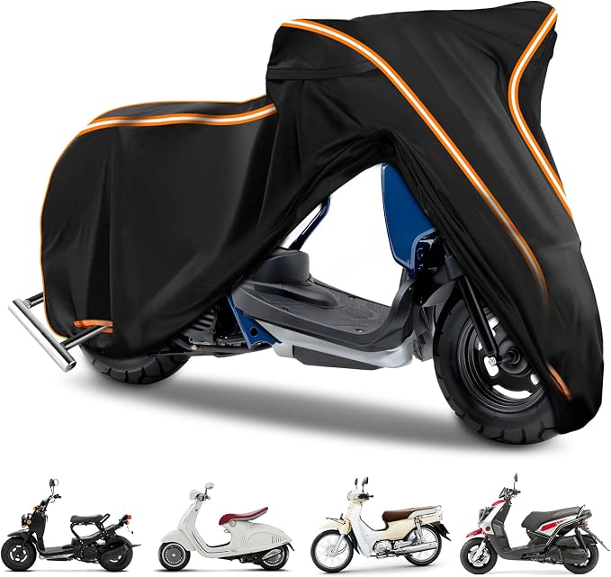 420D Motorcycle Cover for Vespa Scooters, Honda Super Cub, Yamaha Zuma 125 by BIGACOVER