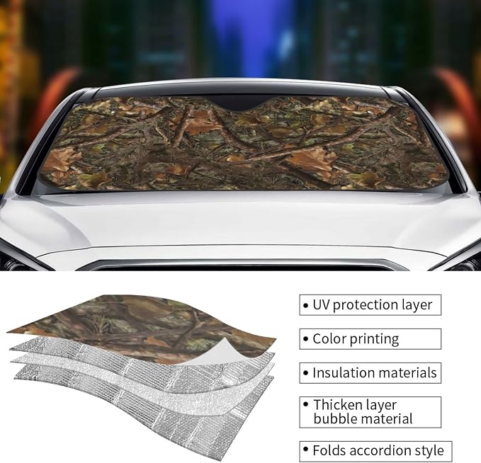 Camouflage Hunting Car Windshield Sunshade Front Window Sun Visor Protector - Image 4