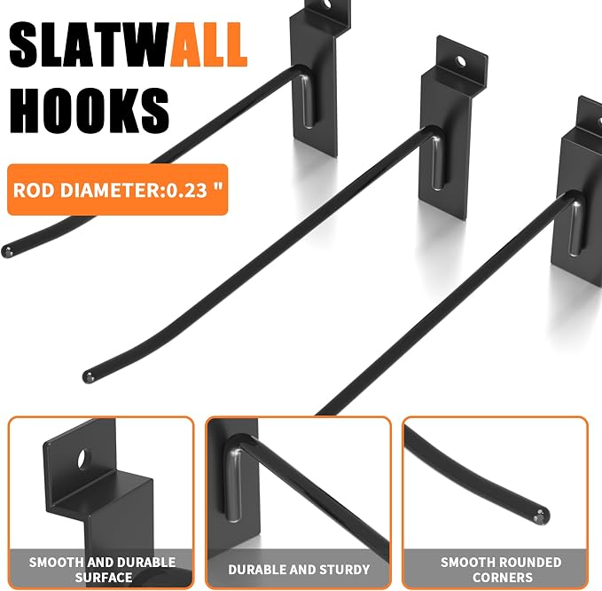 Slatwall Hooks for Wall Storage - Image 8