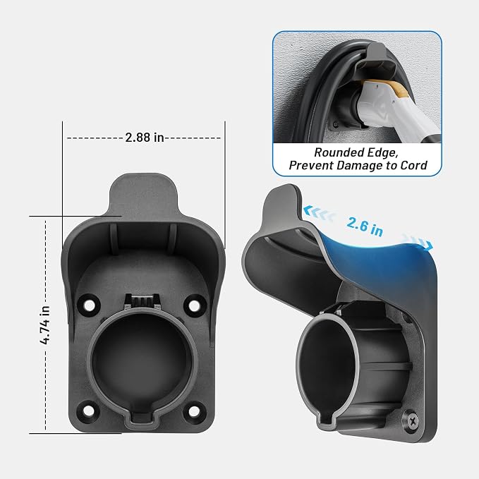 MECMO EV Charger Holder SAE J1772 Wall Mount Charging Cable Hanger Organizer - Image 6