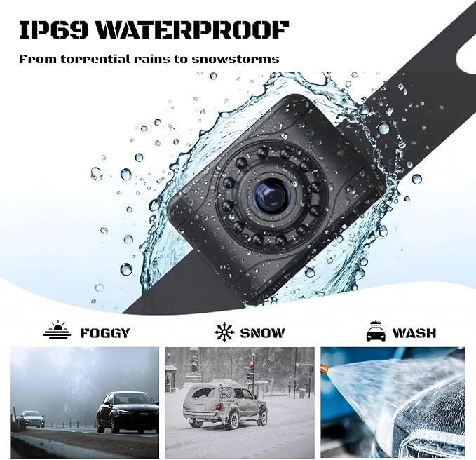 X1P HD Backup Camera License Plate Rear View Camera - Image 4