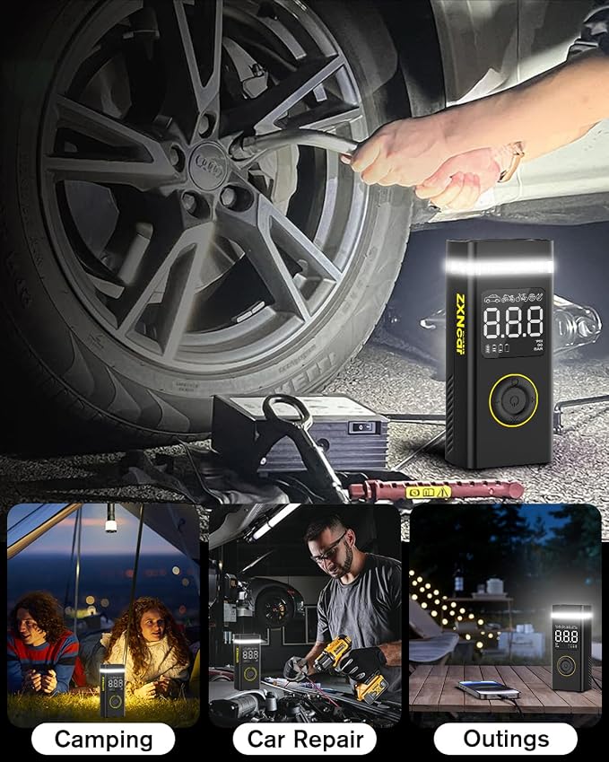 Tire Inflator Portable Air Compressor, 180PSI 20000mAh Pump - Image 6