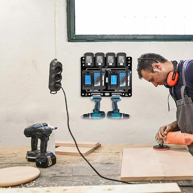 FETESNICE Wall Mount for Makita Battery Charger Holder, Easy Installation - Image 8