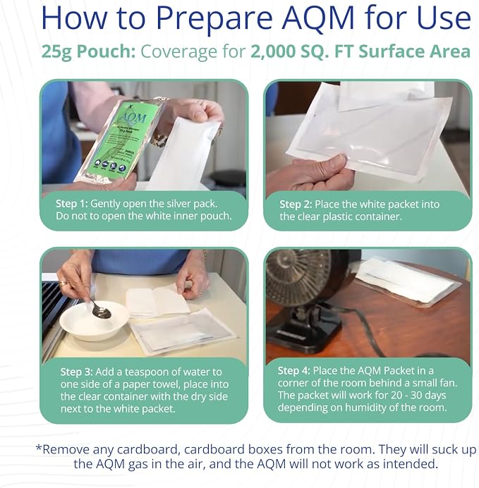 AQM by OdorXit, Air Quality Manager Chlorine Dioxide Odor Removal Packet - Image 5