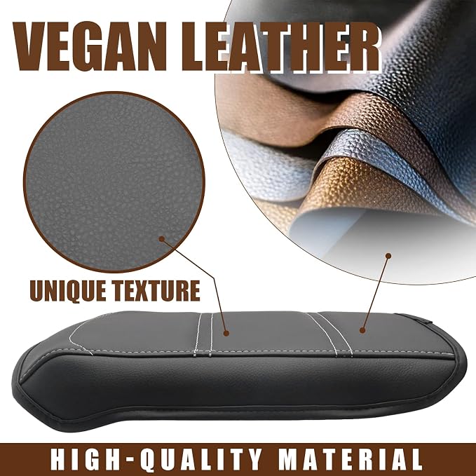 Muslogy for Acadia 2017-2023 Center Console Pad Armrest Cover Vegan Leather - Image 4