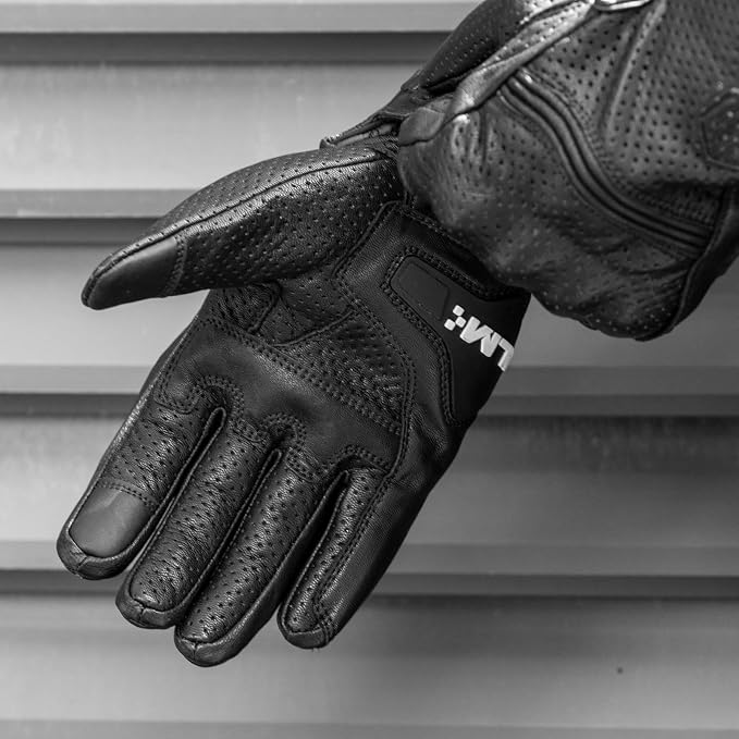 ILM Goatskin Leather Motorcycle Motorbike Powersports Racing Gloves Touchscreen - Image 7