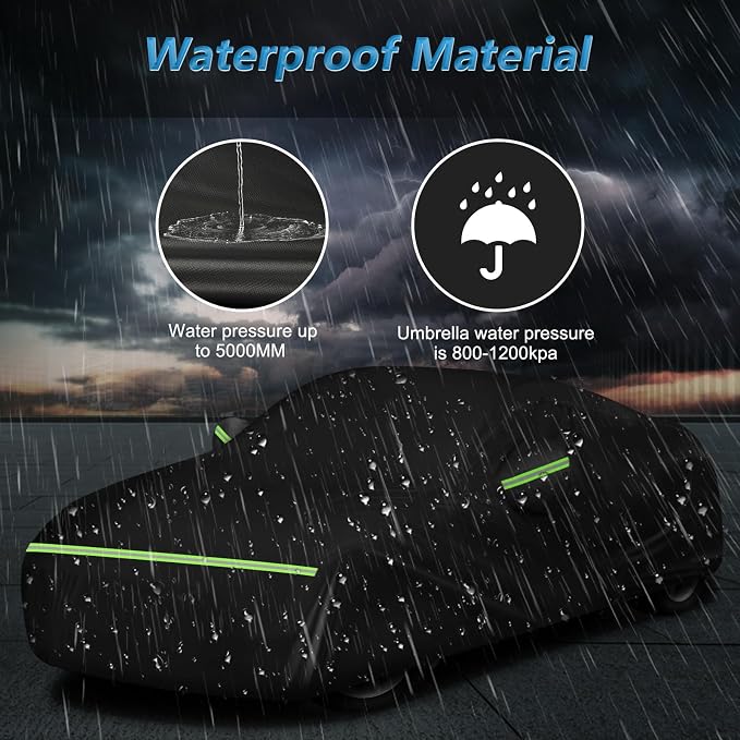 Car Cover Waterproof for 2003-2009 Nissan 350Z, 210D Oxford Cloth - Image 5