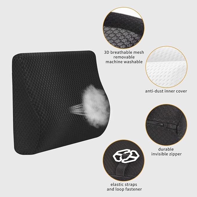 Memory Foam Lumbar Support Pillow - Image 3