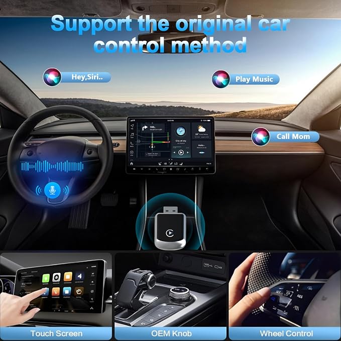 Wireless CarPlay Adapter for iPhone, 2 in 1 CarPlay Wireless Adapter, No Latency - Image 8