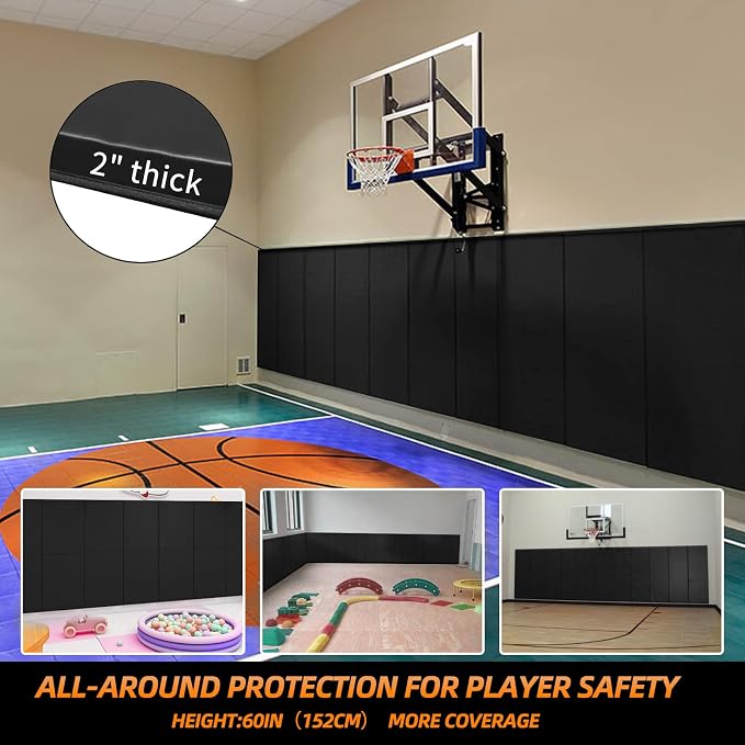 PROGOAL 2"/4" Thick Foam Protection Wall Pad，Gym Basketball-Court - Image 4