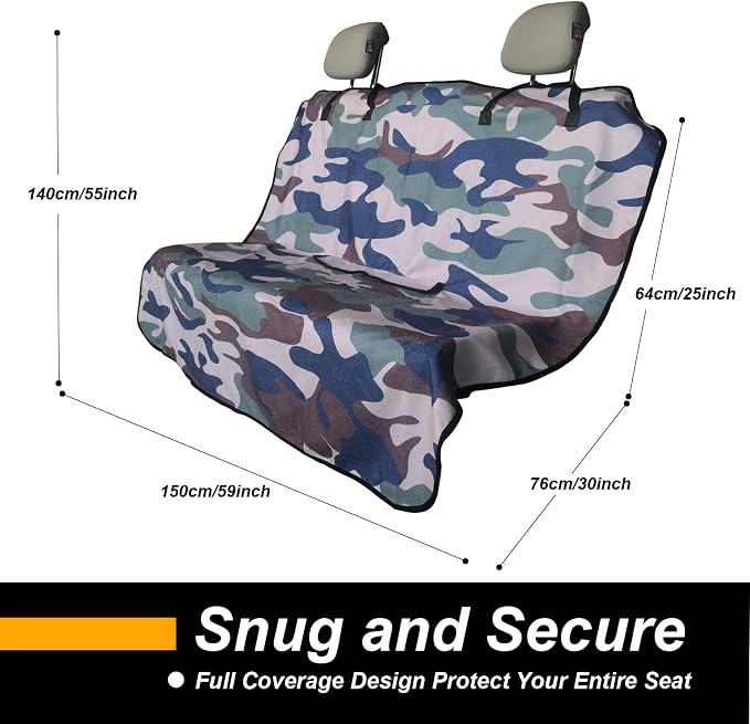 Back Seat Cover for Car Trucks Van SUV, Waterproof Rear Bench Towel Seat Covers - Image 4