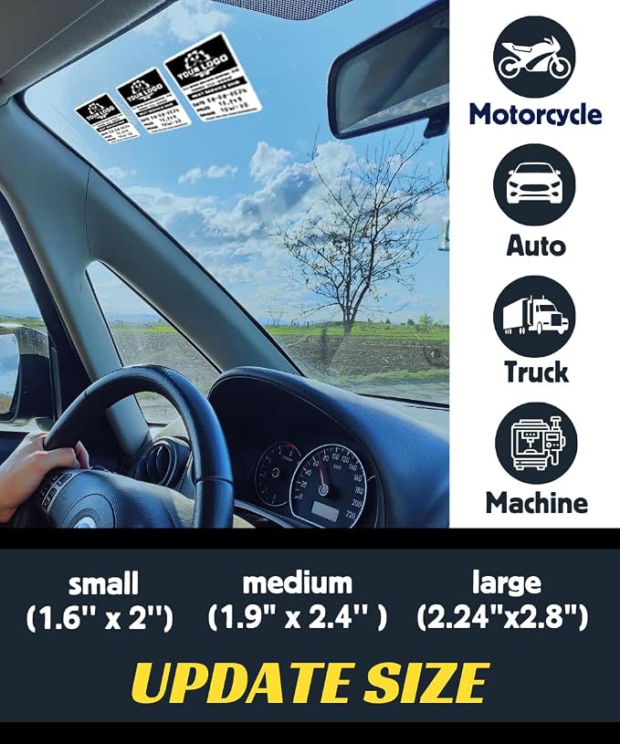 Oil Change Stickers for Windshield Personalized - Image 5