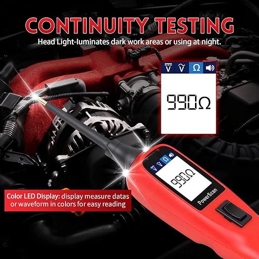 Autel PowerScan PS100 Circuit Tester, Universal 12V 24V Automotive Power - Image 4