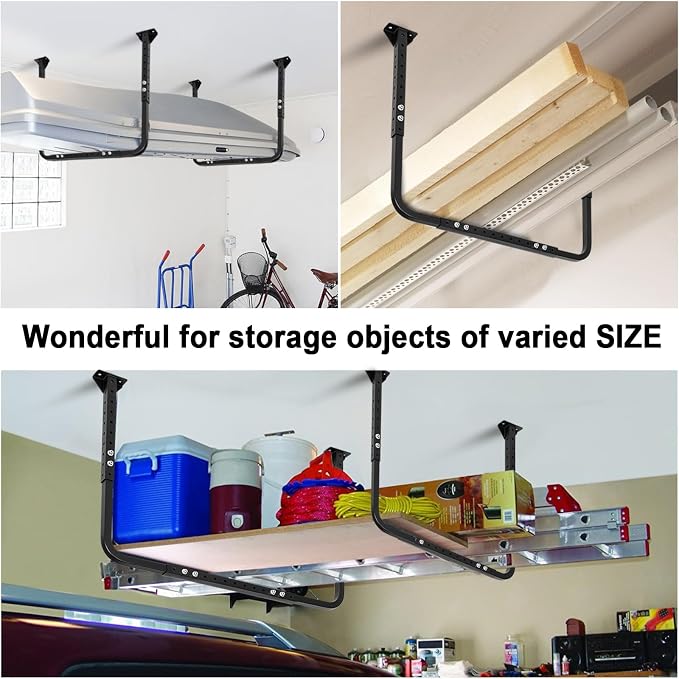 Adjustable Garage Ceiling Storage Racks, Garage Overhead Storage Bracket - Image 6