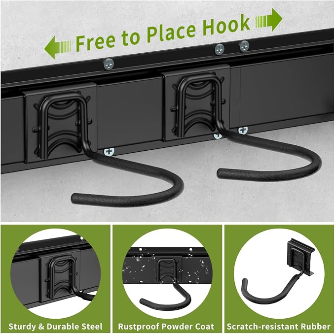 Bike Storage Rack 48Inch for 6 Bikes + 5 Helmets, 500lbs Capacity, Heavy Duty - Image 4