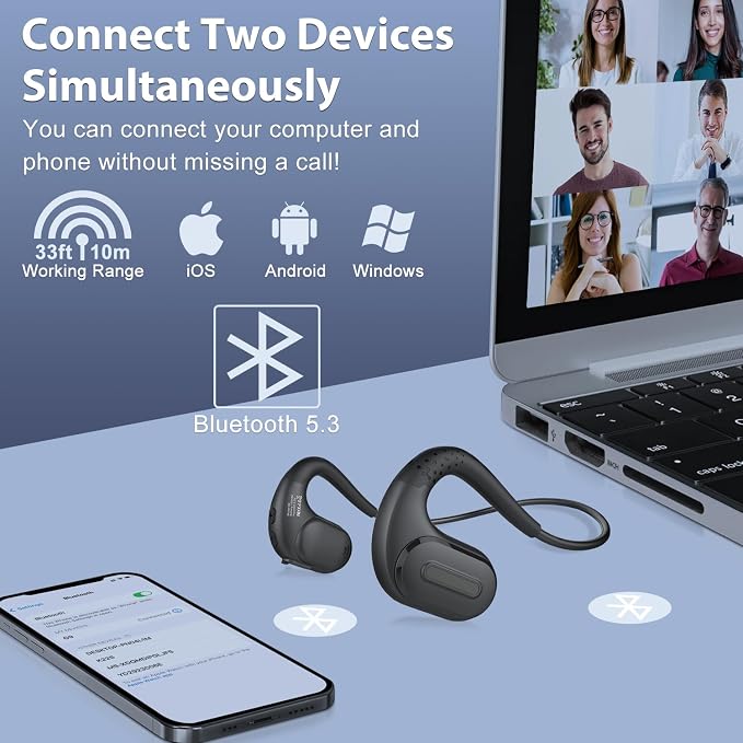 Trucker Bluetooth Headset, Open Ear Headphones - Image 6