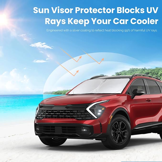 Custom Fit Sportage Windshield Sunshade - Image 5