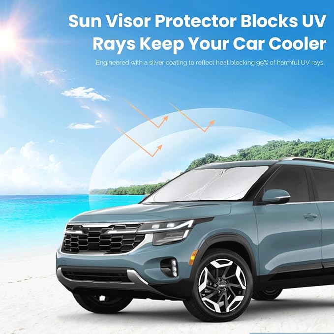 Custom Fit Seltos Windshield Sunshade - Image 5