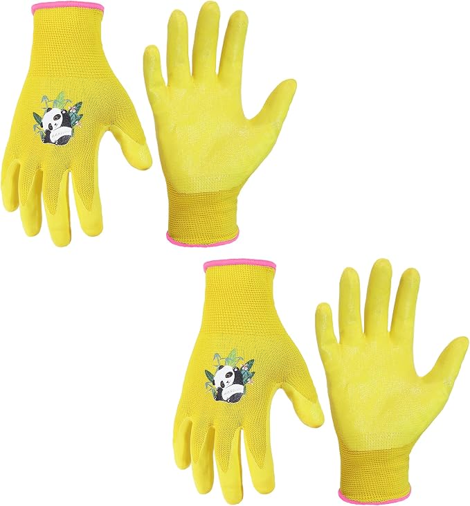 HANDLANDY 2 Pairs Kids Gardening Gloves, Toddler Children Garden Yard Work by HANDLANDY