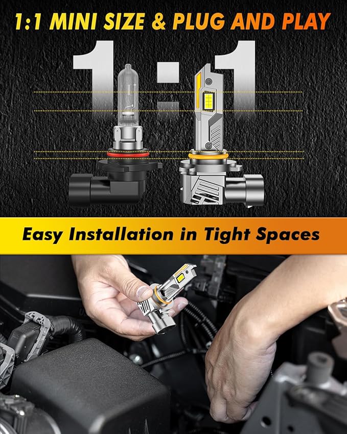 9012/HIR2 Light Bulbs,   Ultra-Bright 6500K, ° Adjustable - Image 5