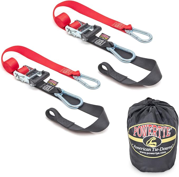 PowerTye - Made in USA - Heavy Duty Ratchet Tie Down Straps by PowerTyeMFG