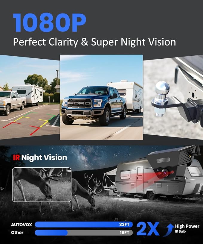 AUTO VOX Wireless Backup Camera Solar Magnetic: Portable Storage Bag Include - Image 4
