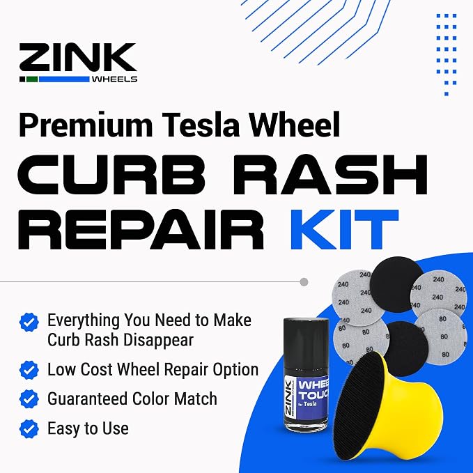 Premium Tesla Wheel Curb Rash Repair Kit - Image 3