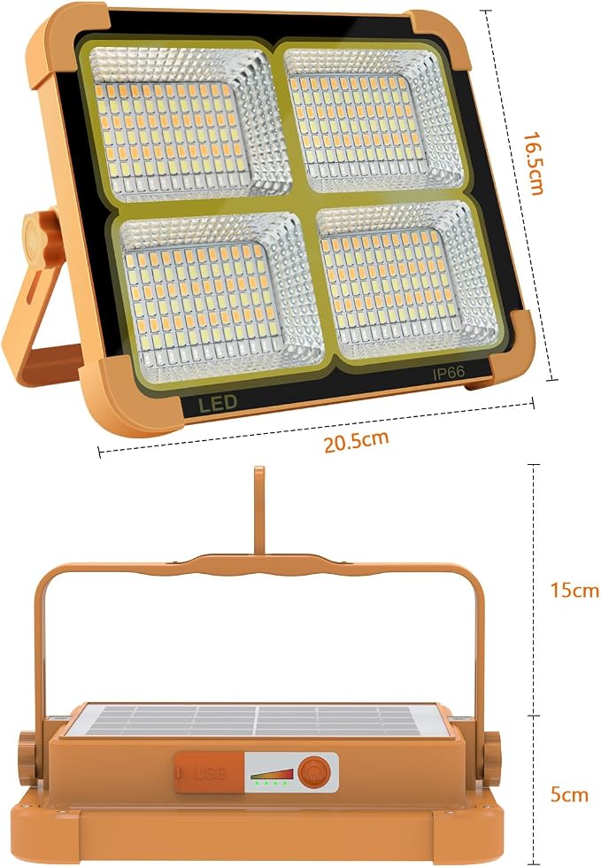 Portable LED Work Solar Light 100W 16500mAh 10000 LM - Image 5
