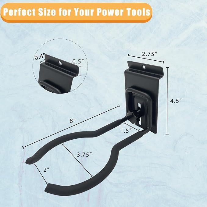 Adjustable Slatwall Hooks, Lockable Slatwall Weedeater Hanger, String Trimmer - Image 4