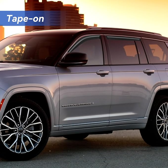 Window Visors Rain Guards for 2014-2023 Jeep Cherokee, Out-Channel Window Vent - Image 3