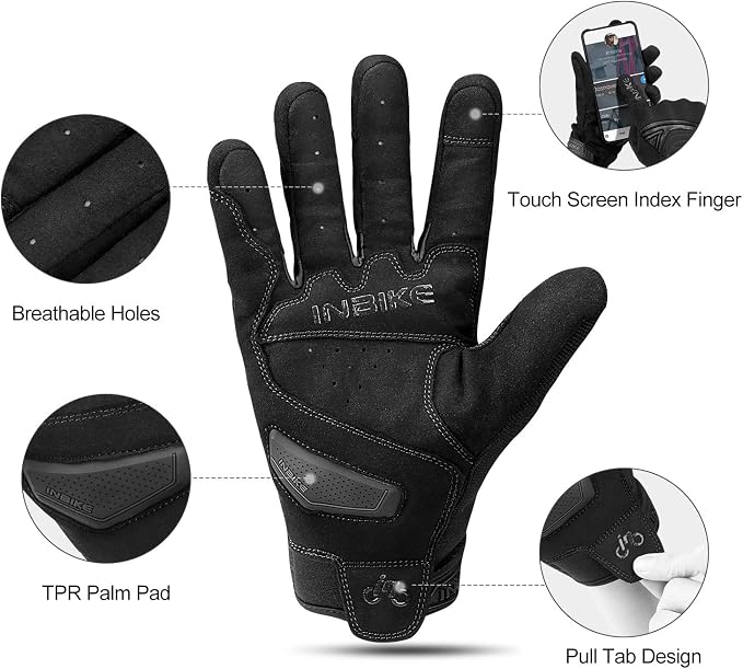 INBIKE Breathable Mesh Motorcycle Gloves Touchscreen - Image 2
