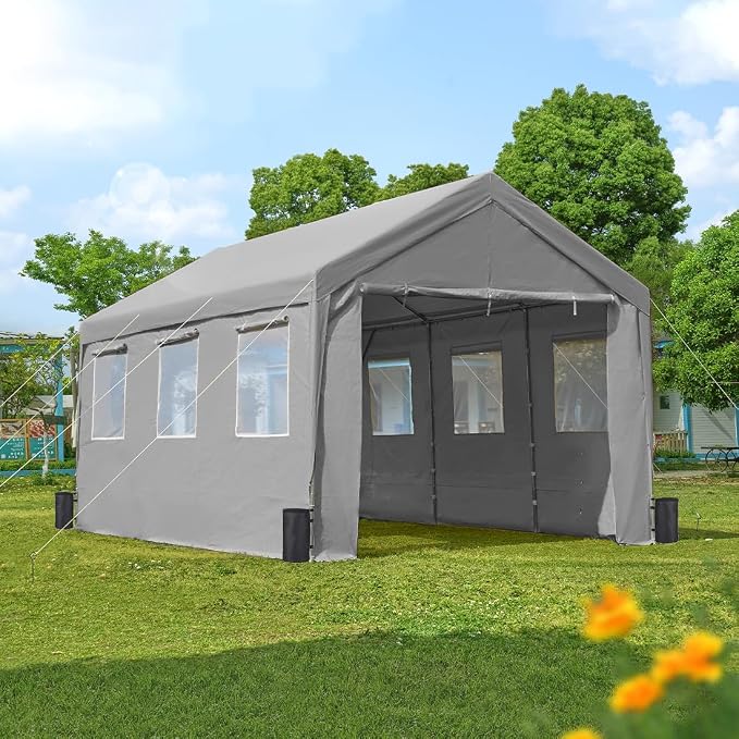 ADVANCE OUTDOOR 10x20 ft Adjustable Height Carport - Image 7