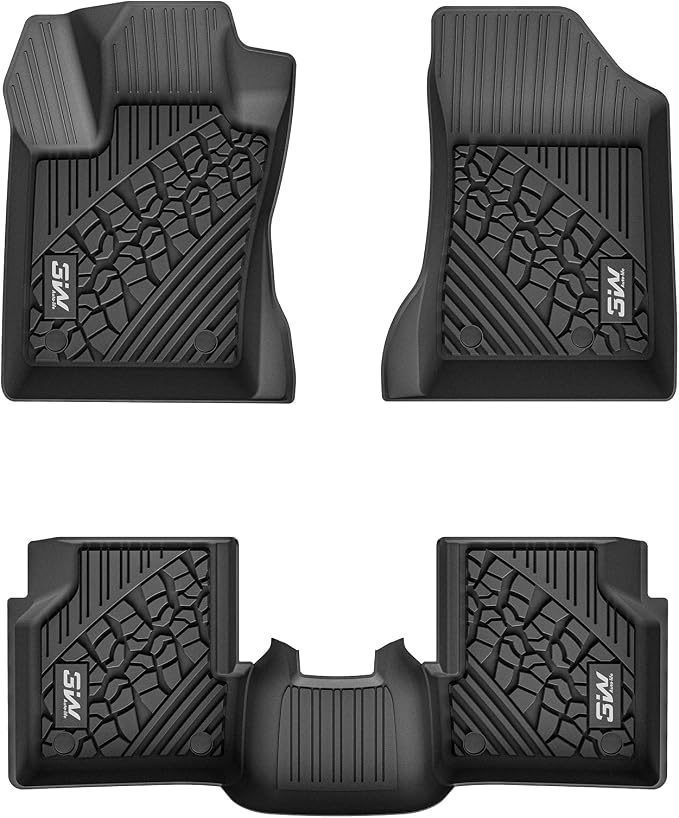 3W Floor Mats Fit for 2017-2025 Jeep Compass, TPE All Weather Custom Fit First by 3W