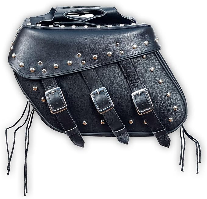Motorcycle Saddlebags, 33L Large Capacity Saddle Bags Motorcycles, Genuine by Unknown