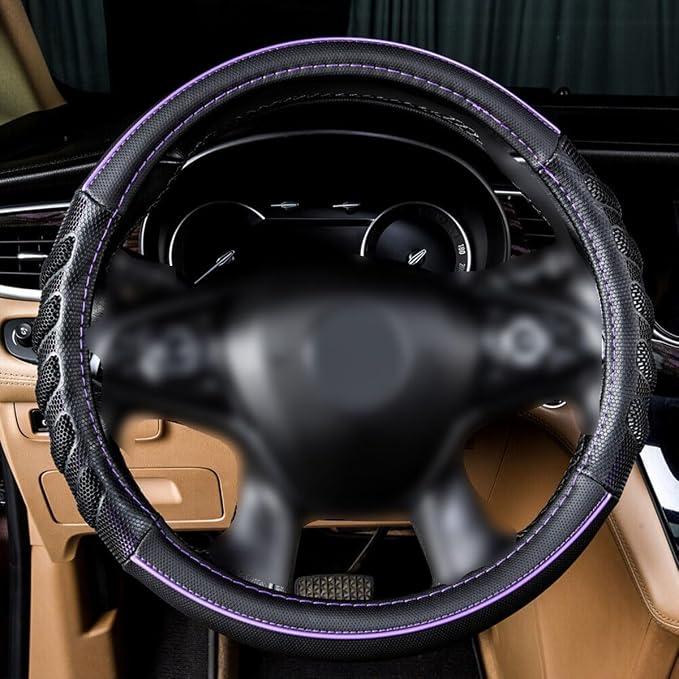 Flying Banner car Steering Wheel Cover Faux Leather Massage Universal fit 3D - Image 2