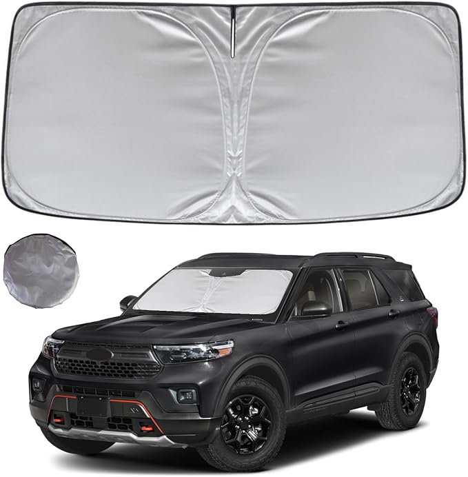 KAYZT Windshield Sun Shade for 2020-2025 Ford Explorer SUV Foldable Sunshade by KAYZT
