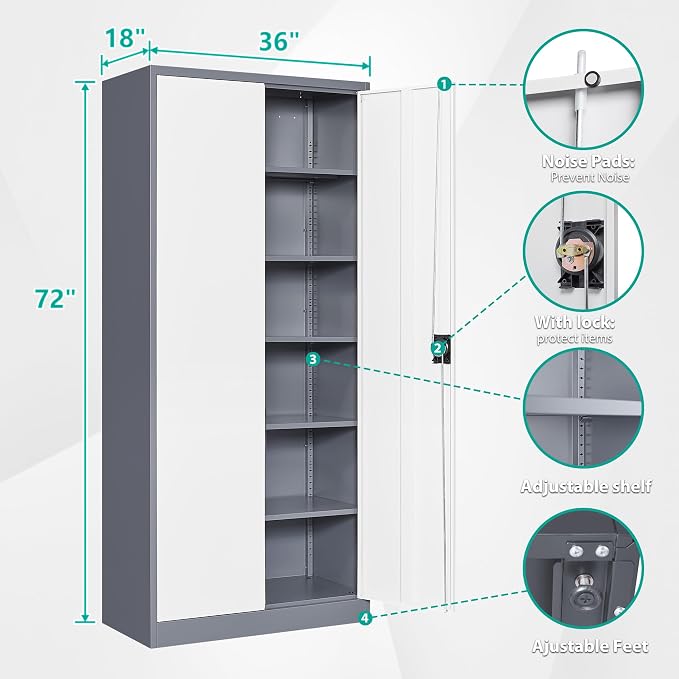 Wide & Deep Metal Storage Cabinet - Image 2