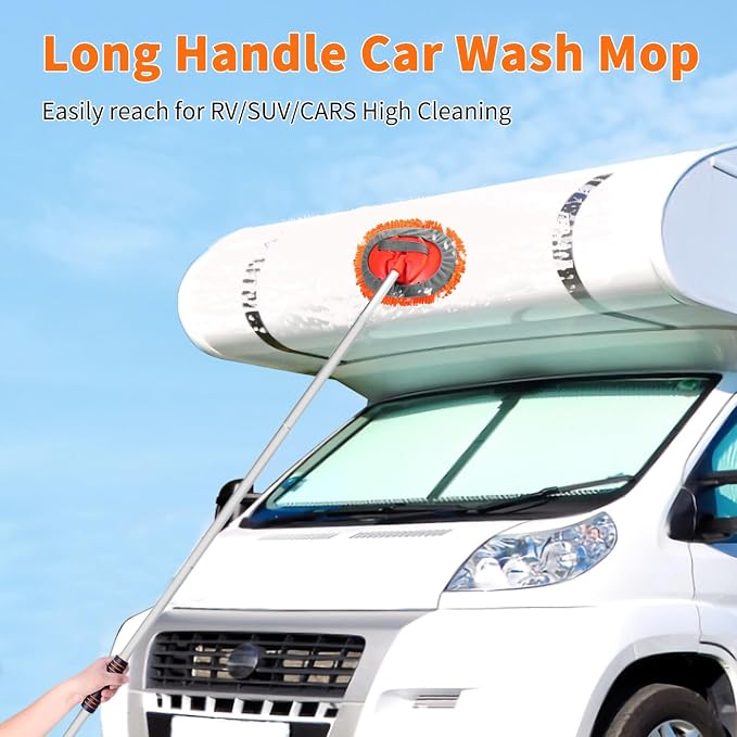 62'' Car Wash Brush with Long Handle, Soft Bristle Scratch-Free Car Wash - Image 4