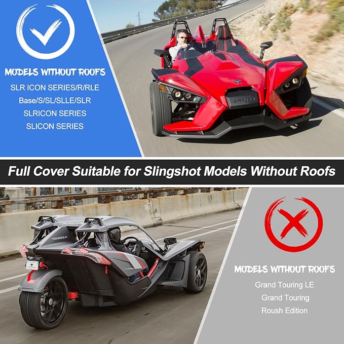 Polaris Slingshot Cover, Waterproof Windproof Sunproof Outdoor Protection - Image 5
