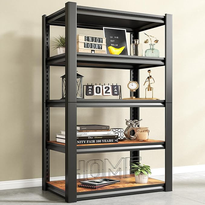 REIBII Storage Shelves 2500LBS Metal Shelving Adjustable Garage Shelving 5 Tier by REIBII