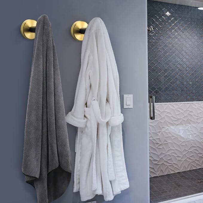NearMoon Bath Towel Hooks- SUS 304 Stainless Steel Robe Hook Holder, Heavy Duty - Image 2
