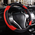 Leather Car Steering Wheel Cover, Non-Slip Car Wheel Cover Protector Breathable by Szttswamp