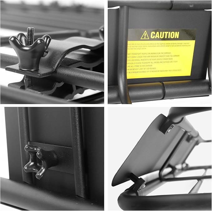 Leader Accessories Roof Rack Cargo Basket Set, Roof Cargo Basket 64'' - Image 3