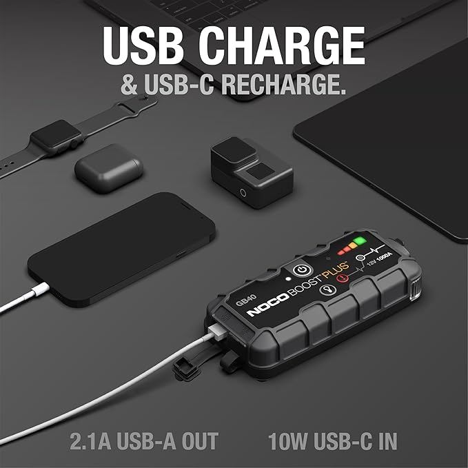 NOCO Boost GB40: 1000A UltraSafe Jump Starter – 12V Lithium Battery Booster Pack - Image 4