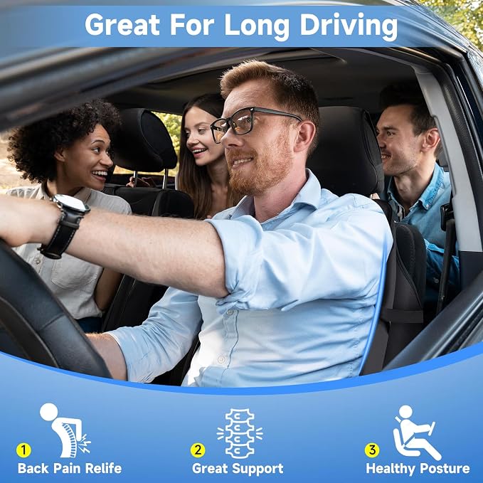 Lumbar Support Pillow for Car Improve Lower Back Pain Relief & Sitting Posture - Image 9